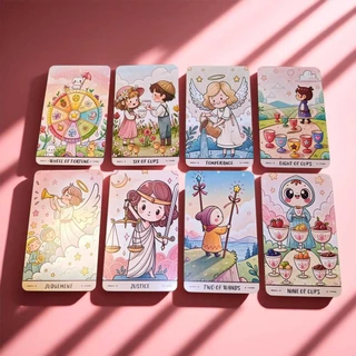 ชุดไพ่ทาโรต์ Starlit Dreams 78 ชิ้น 13x8 ซม. รวมการ์ด Oracle เริ่มต้นและคําแนะนํากระดาษ, แฟนตาซีงานศิลปะการ์ดเกม