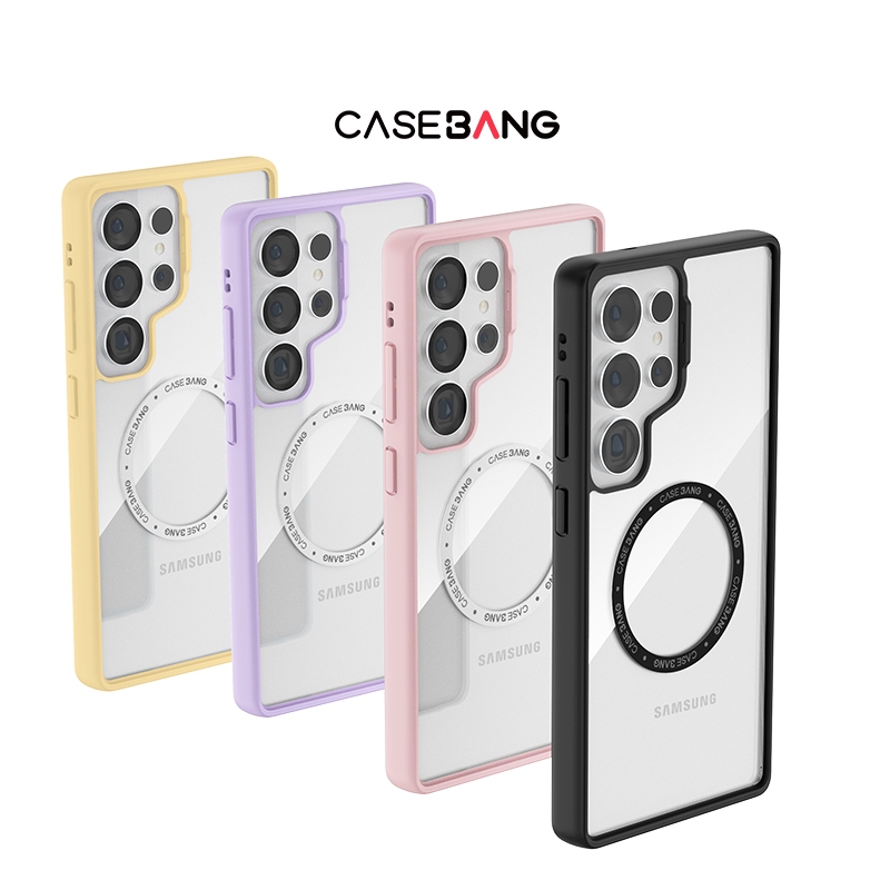 CASEBANG ImagiSnap สีดํา/สีฟ้า/สีแดง/สีม่วง/สีชมพู/สีเขียวฐานกรณีทหาร Drop Protection เคสโทรศัพท์แม่เหล็ก Samsung S24-S26