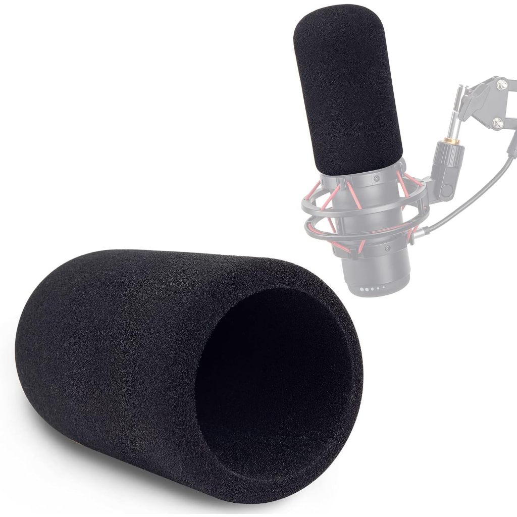 Mic Windscreen for HyperX QuadCast Microphone, Foam Mic Covers ปรับปรุงคุณภาพการบันทึกเสียง, Profess