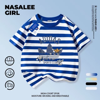【จัดส่งวันเดียวกัน】เสื้อยืดผ้าฝ้ายสีขาวเด็ก NASA สบาย ทรงใบไม้ลวดลายทันสมัย แฟชั่น สำหรับเด็กชายหญิงอายุ 3-16 ขวบ ของขวัญวันเด็กแขนสั้น