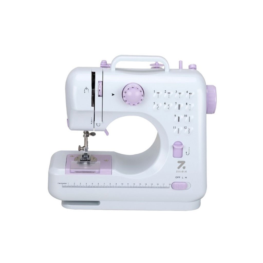 ZOLELE mini Sewing Machine 505A จักรเย็บผ้าไฟฟ้าไร้สาย ระบบด้ายคู่ 12 ตะเข็บ  เย็บผ้าได้ 12 ฟังก์ชั่