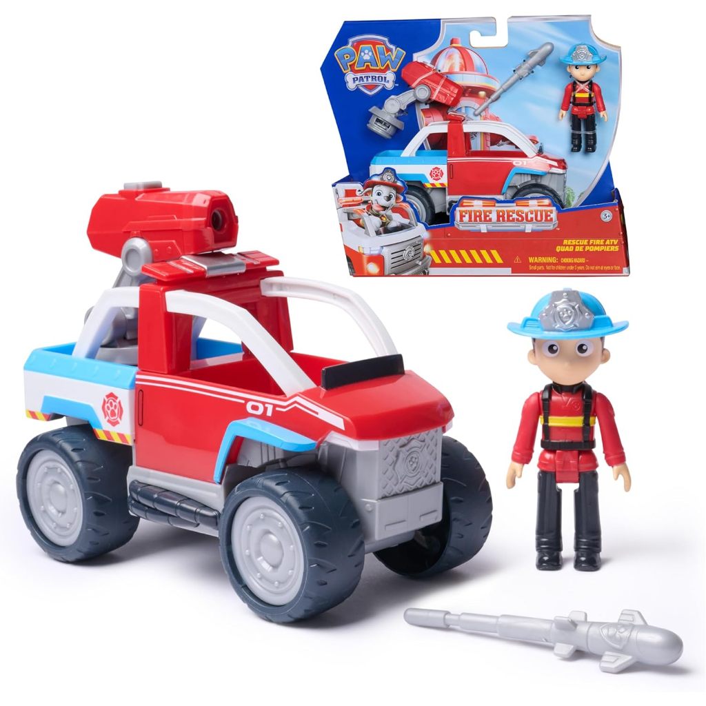 PAW PATROL Fire Rescue-Ryder Rescue Vehicle พร้อมเครื่องส่งสัญญาณโดรนและตุ๊กตา Ryder เหมาะสําหรับเด็