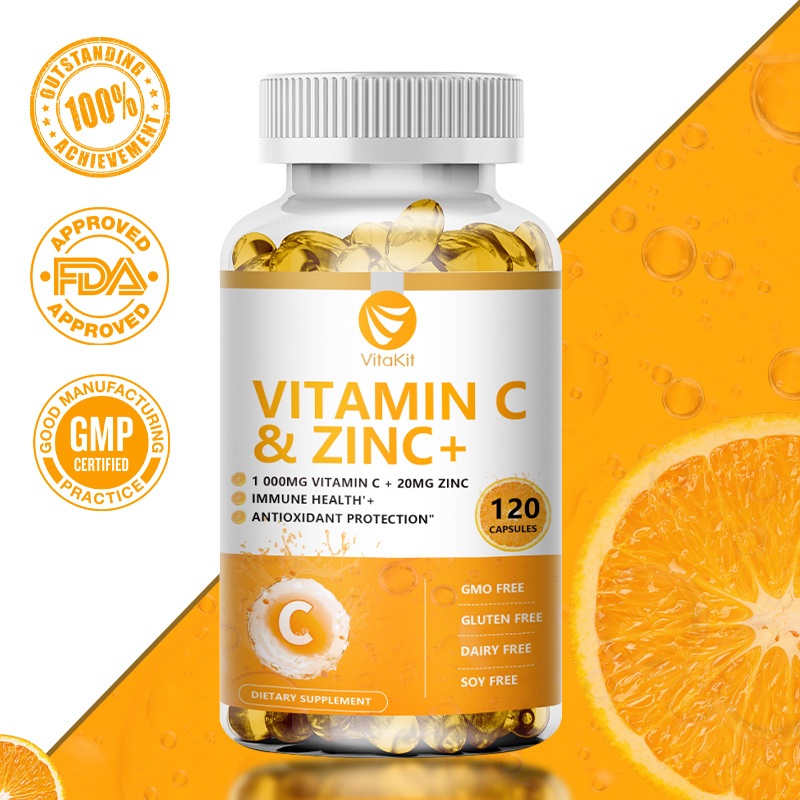 วิตามินซี, สังกะสี, วิตามินซี 1000mg, สังกะสี 20mg, สนับสนุนการเพิ่มภูมิคุ้มกัน