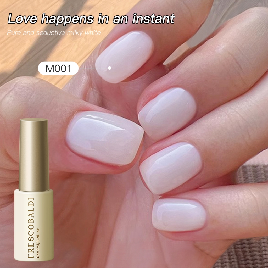 FRESCOBALDI 6ml – ยาทาเล็บเจลสีขาวนวล เหมาะสำหรับร้านทำเล็บและทุกสีผิว