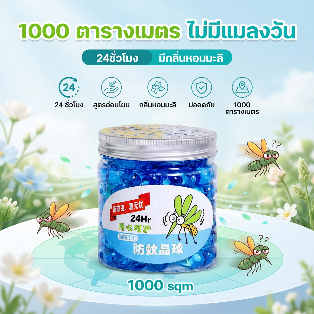 🦟ข่าวดีสำหรับนักตกปลา วางให้ถูกต้อง แล้วก็สามารถใช้ได้ทันที 🦟Hb เจลไล่ยุง เจลกันยุง ยากันยุง 320g ก้อนไล่ยุง ไล่ยุง กำจัดยุง ก้อนไล่ยุง ภายในพื้นที่ขนาด 500 ตารางเมตร ไม่มียุง เติมน้ำใช้งานได้ไม่จำกัด เห็นผลเร็ว สูตรปลอดภัย ปลอดภัยต่อสตรีมีครรภ์และทารก