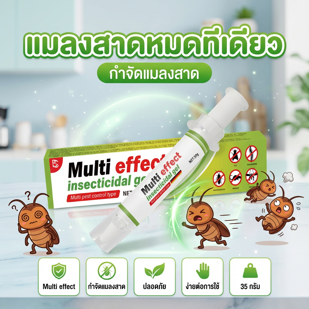 【BS สั่งทำ】 เพียง 1 หยด กำจัดทั้งรัง Hb&BS เหยื่อแมลงสาบ หยื่อกำจัดแมลงสาบ กําจัดแมลงสาบ ยากําจัดแมลงสาบ ไล่แมลงสาบ 35 กรัม/แท่ง ติดเชื้อ1ตัว ตายทั้งรัง กำจัดแมลงสาบ ยากำจัดแมลงสาบ ฆ่าแมลงสาบ อัตราการตายสูงถึง 99.99%