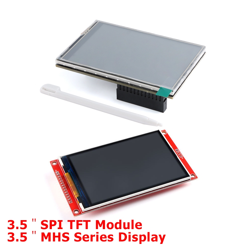 3.5 นิ้ว 3.5 "MHS สําหรับ Raspberry Pi สี TFT จอแสดงผล LCD โมดูลหน้าจอสัมผัส 320*480 (Pixel) SPI ILI