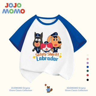 เสื้อยืดเด็ก แขนสั้นแบบ Raglan ส่งภายใน 24 ชม. ลาย Sheriff Labrador ผ้าฝ้าย ใส่สบาย ของขวัญวันเด็ก