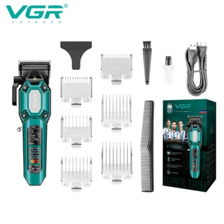 เครื่องตัดผมไฟฟ้า VGR รุ่น V-600/V-900 ตัวเครื่องใส เครื่องตัดผม LED ปรับอัจฉริยะ ชุดดูแลขัดไฟฟ้า