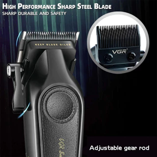เครื่องตัดผม VGR รุ่น V-197 & 995 ชุดสองชิ้นระดับไฮเอนด์ ตัวเครื่องทำจากหนังโลหะ เครื่องตัดไฟฟ้า LED แสดงผลดิจิตอล และการทำหัวมัน