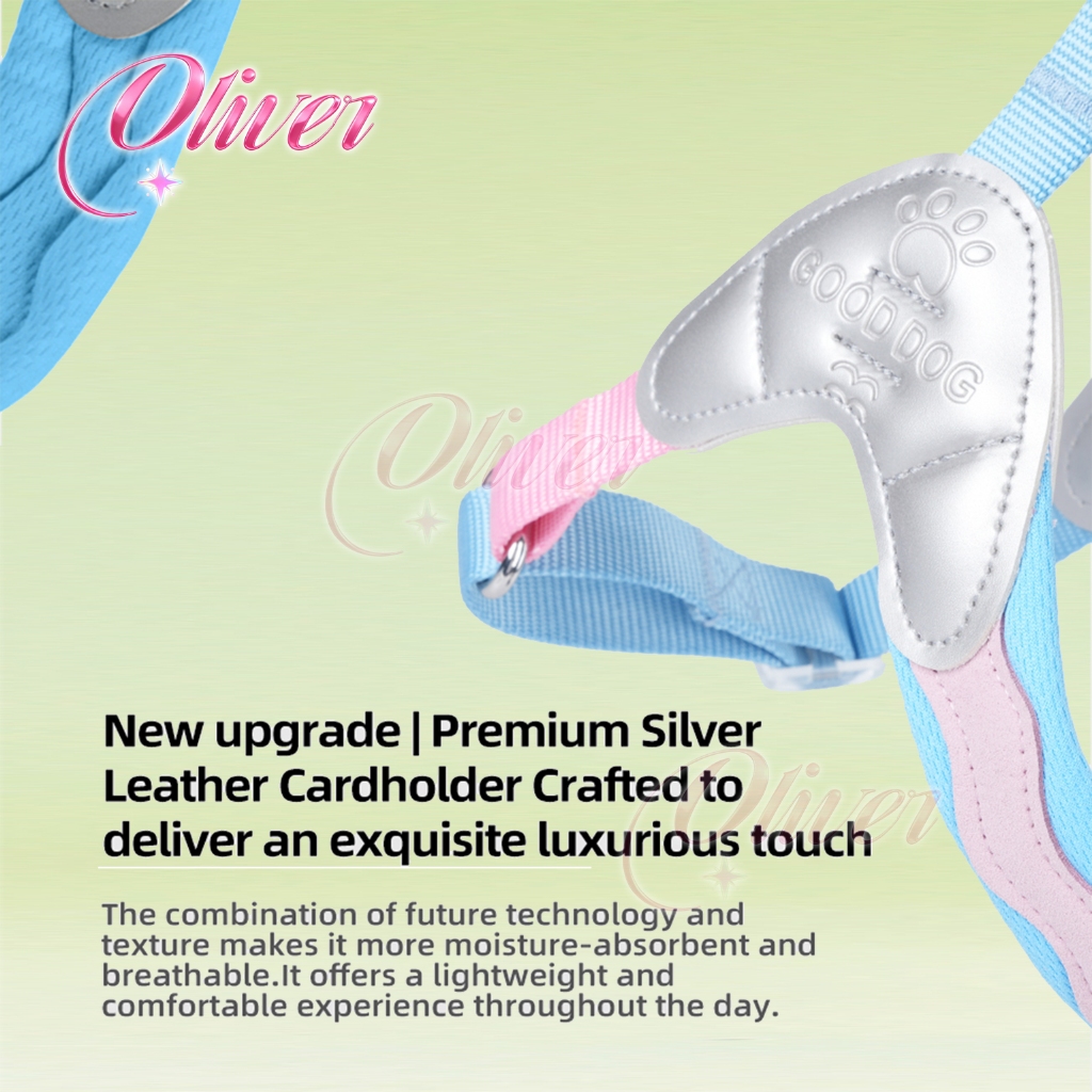 【Oliver】เสื้อรัดอกสุนัขเล็ก นิ่ม เสื้อรัดอกสุนัข อากาศไหล เสื้อรัดอกหมาเบา สายรัดอกสุนัขมàuสี - รูปที่ 3