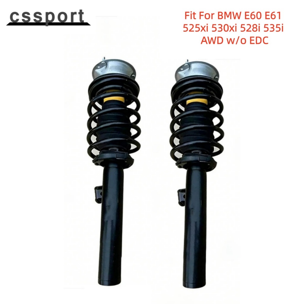 2pcs ด้านหน้า Shock Strut Assemblies Fit สําหรับ BMW E60 E61 525xi 530xi 528i 535i AWD w/o EDC