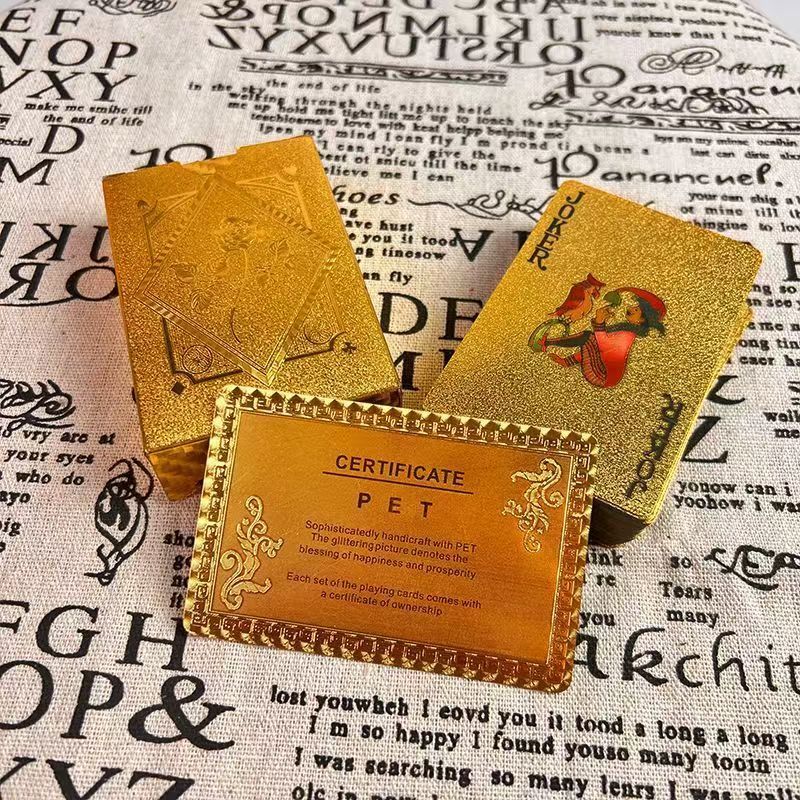 Hello Rose Luxury Gold Playing Cards กล่องของขวัญประณีตสําหรับให้เพื่อนการ์ดสีสันสดใส