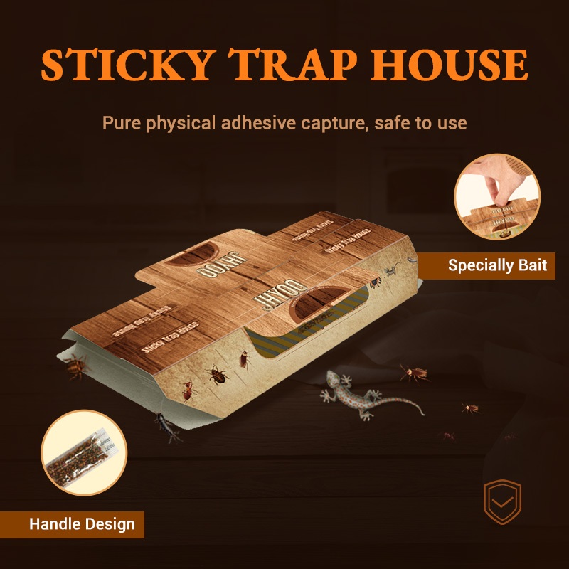 3 กล่อง 8 ชิ้นต่อกล่อง Jhyoo ทางกายภาพ Sticky Trap House ไม่มีกลิ่นปลอดภัยมุม Gap พิเศษ Pest Catcher