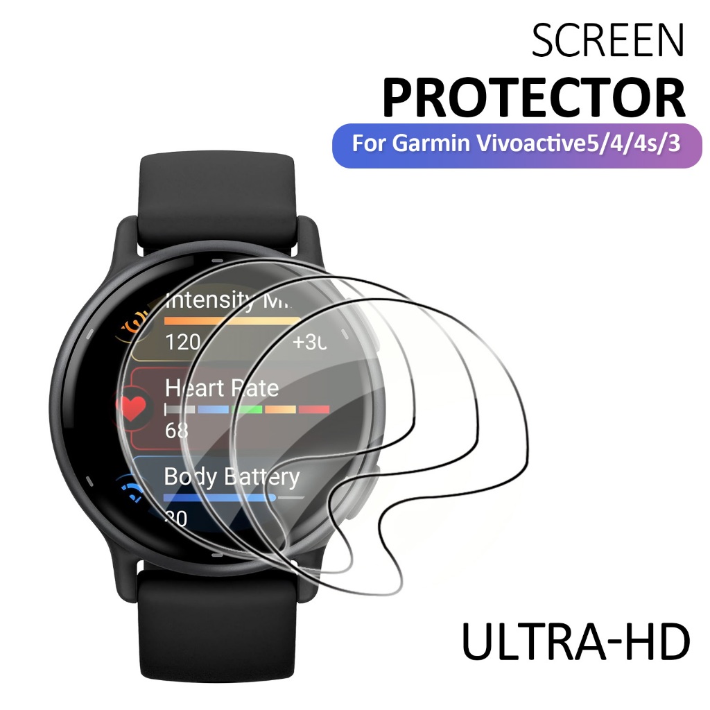 ฟิล์มกันรอยหน้าจอ Hydrogel สําหรับ Garmin Vivoactive 5/4/4s/3 Venu 2/2s/3/3s Ultra HD Film