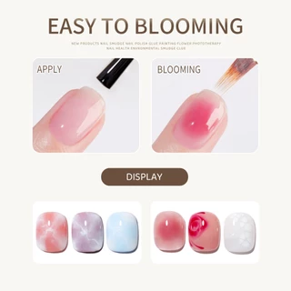 FRESCOBALDI สไตล์ใหม่แต่งเล็บรอยเปื้อนยาทาเล็บกาวเคลือบบาง Quick Smudge Nails Salon Must-Have