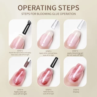 FRESCOBALDI สไตล์ใหม่แต่งเล็บรอยเปื้อนยาทาเล็บกาวเคลือบบาง Quick Smudge Nails Salon Must-Have