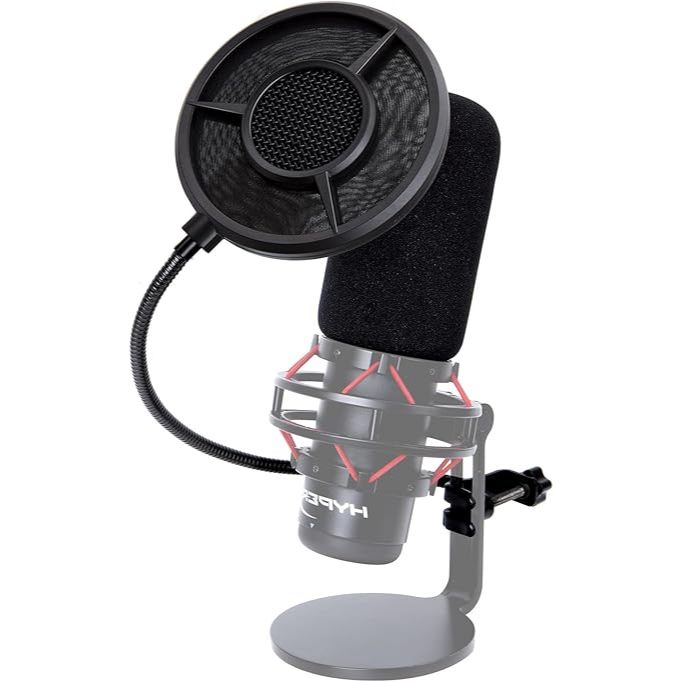 Pop Filter โฟมชุดสําหรับ HyperX QuadCast, QuadCast S - 6 ชั้น 5.5 นิ้ว HyperX QuadCast Pop Filter ฟอ