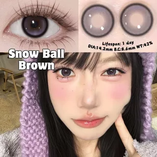 คอลแทคเลนส์ 【องศา -0.00 ~ -4.00】UYAAI คอนแทคเลนส์ ตาโต คอนแทคเลนส์สีน้ําตาล Aoki Series 14~14.5 มม 2 ชิ้น