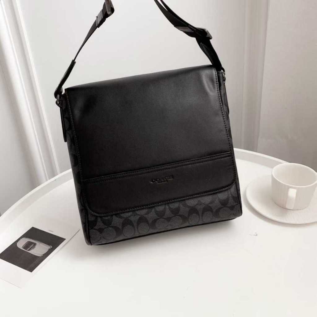 ใหม่ F73339 Sullivan Small Messenger Signature Men Crossbody Sling Bag 71765