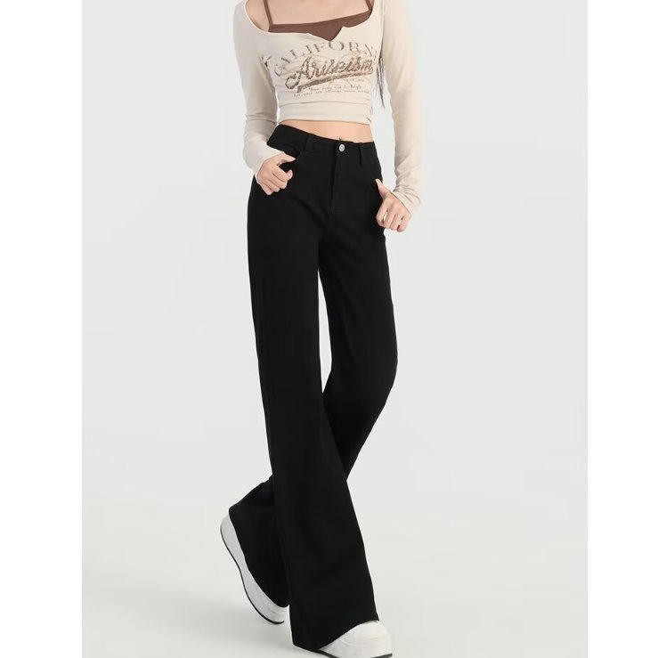 กางเกงยีนส์สีดำเพิ่มความหนาสำหรับผู้หญิง ในฤดูใบไม้ร่วงและฤดูหนาว - รูปที่ 7