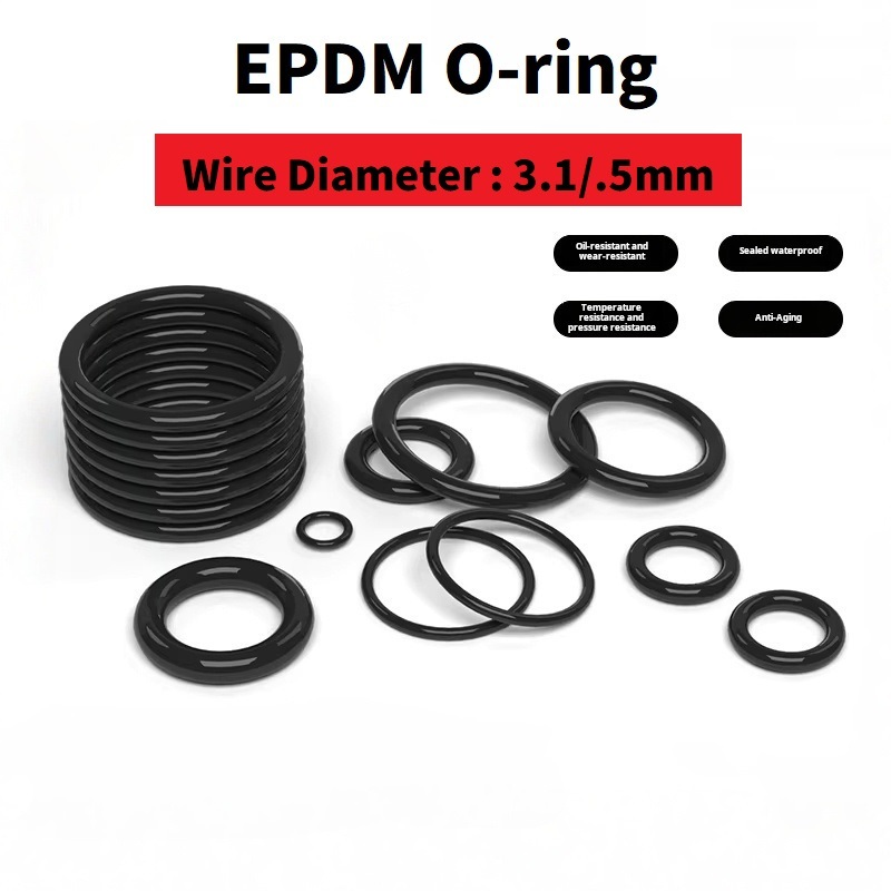 ยางโอริง EPDM เส้นผ่านศูนย์กลางลวดปิดผนึก EPDM 3.1/3.5mm