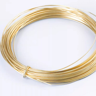 1เมตรทองเหลืองลวดแข็งและนุ่มสีทองลวดสําหรับงานฝีมือ ทําเอง เ…