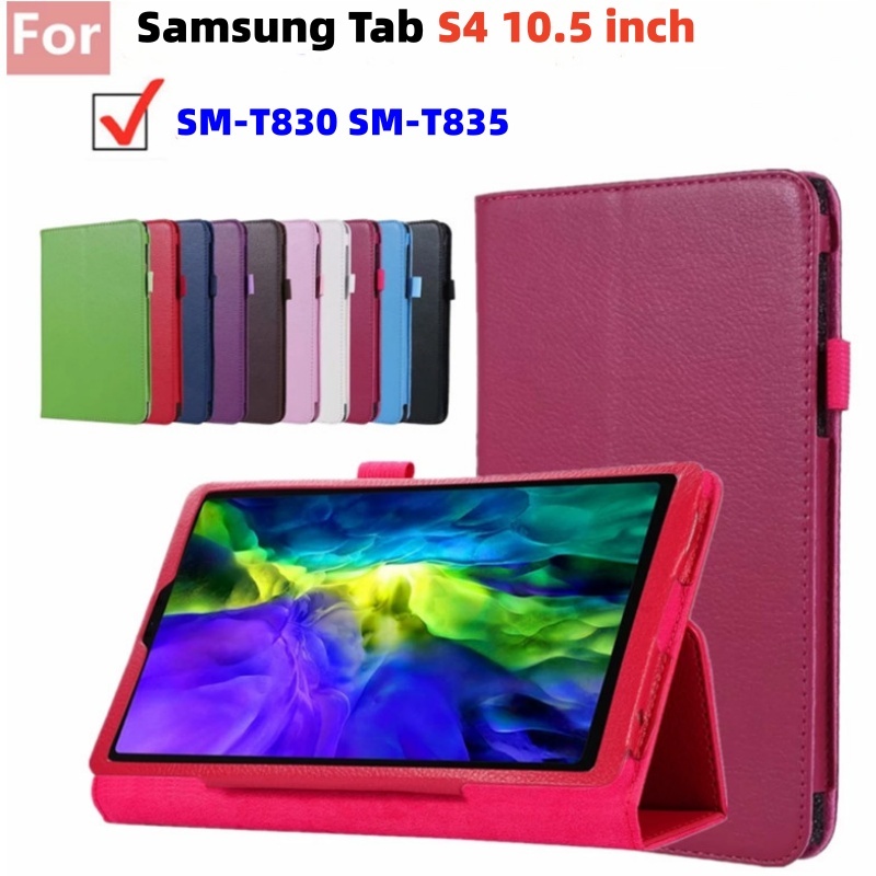 สําหรับ SamTab Samsung Galaxy Tab S4 10.5 นิ้ว T830 T835 SM-T830 2018 PU หนังฝาครอบขาตั้งแม่เหล็กฝาครอบ