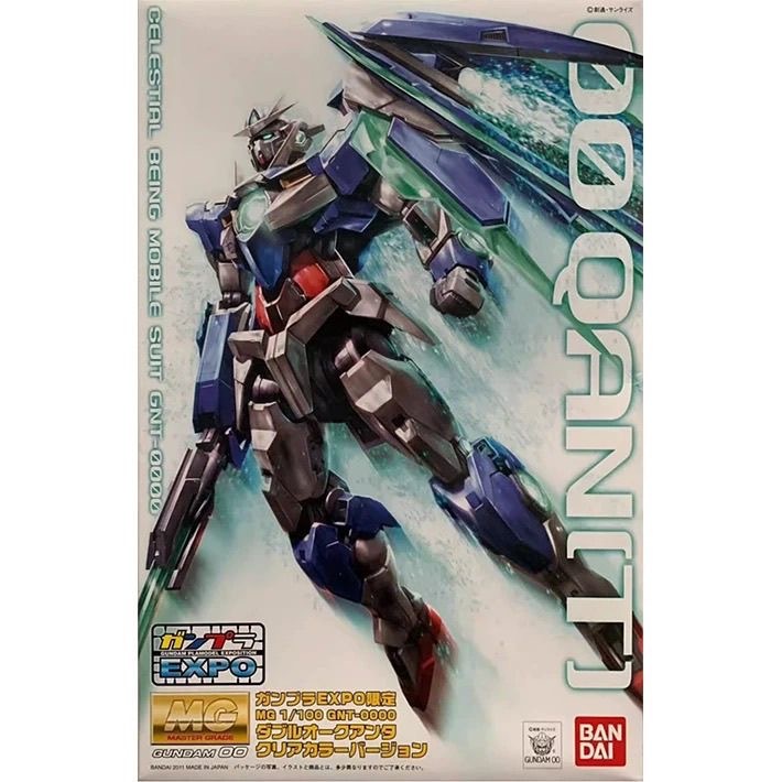 BANDAI PB MG 1/100 MOBILE SUIT GUNDAM GNT-0000 00QAN(T) CELESTIAL BEING EXPO สีใส