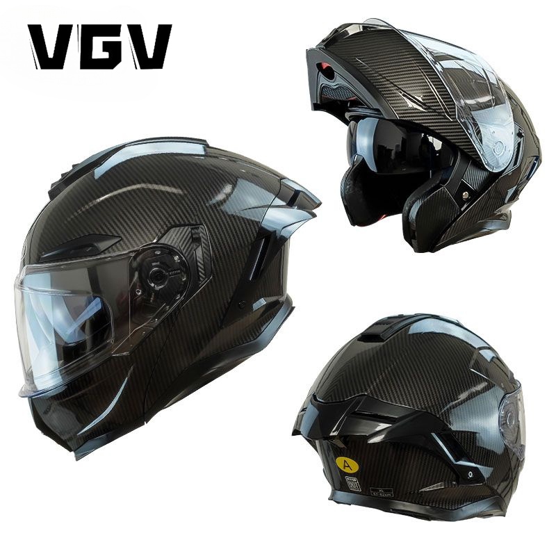 VGV หมวกกันน็อคมอเตอร์ไซค์ผู้ชายผู้หญิงสี่ฤดูกาลสากลพลิกหมวกกันน็อคสามารถติดตั้งบลูทูธหมวกกันน็อคเต็