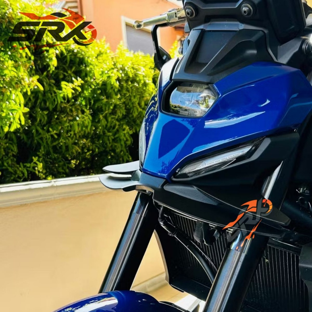 สปอยเลอร์ด้านหน้าสําหรับ Yamaha MT07 MT 07 2024 2025 รถจักรยานยนต์ Downforce Winglet Aerodynamic Win