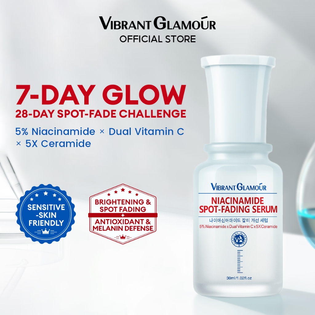 VIBRANT GLAMOUR 5% Niacinamide Spot-Fading Serum 2.0 | เพิ่มความสดใส | Anti-Dullness 5X Ceramides Barrier Repair Sensitive Skin 30มล