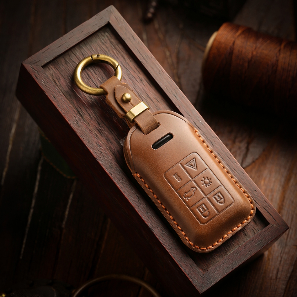 Volvo Old Style S60 S80 V60 V70 XC60 XC70 XC6 เคสกุญแจรถ Cowhide Handmade