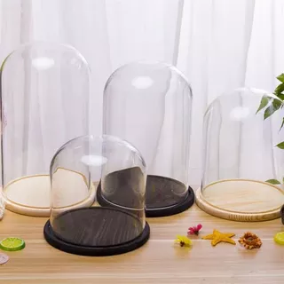 ขวดแก้ว 15cm 22cm 25cm 30cm 35ซม.,จอแสดงผลแก้วโดม,ฝาครอบกันฝุ่น DIY ตกแต่งคริสต์มาส ขวดแก้วขนาดใหญ่