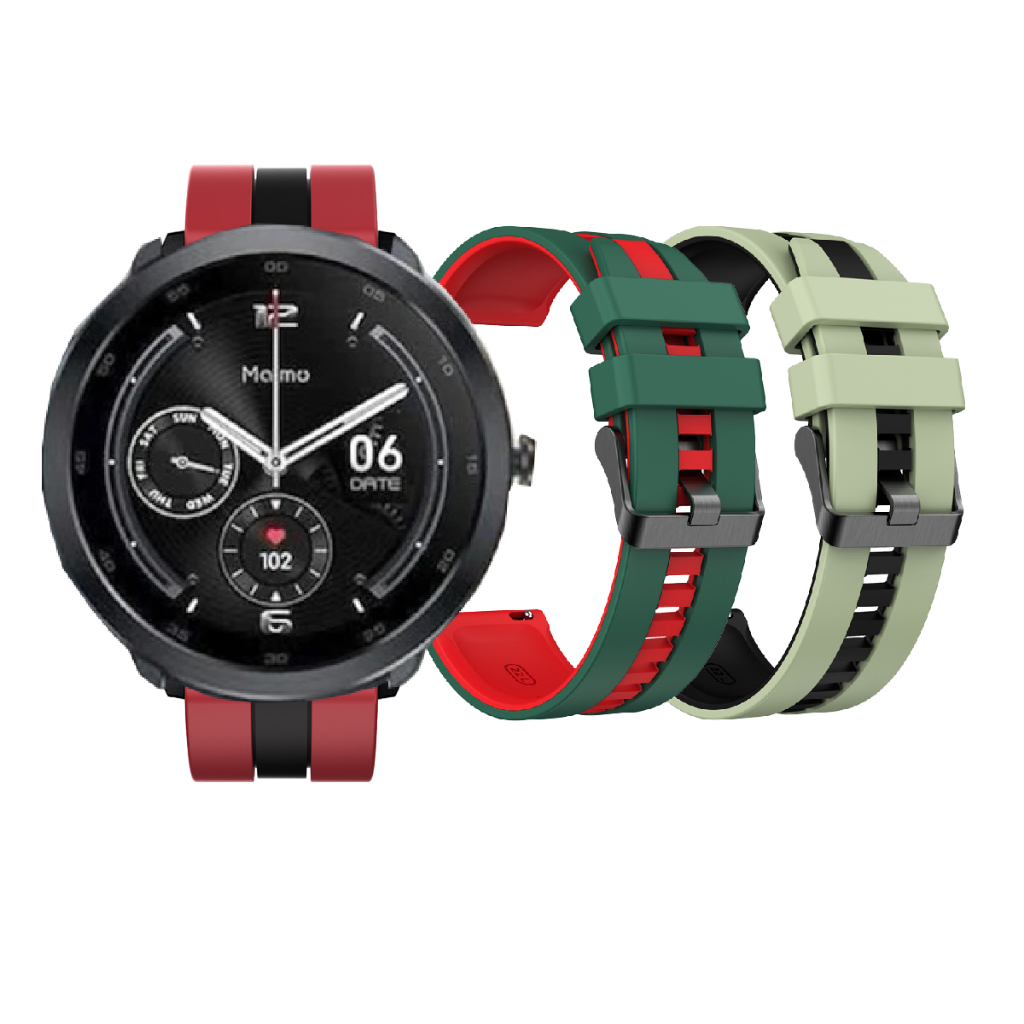 22 มม.สําหรับ 70mai Maimo Watch R/Flow สายซิลิโคนทูโทน Sporty ยางนุ่มนาฬิกา Band