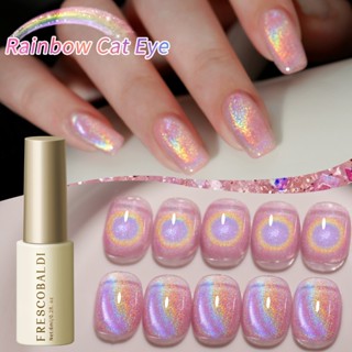 FRESCOBALDI 6ml สไตล์ใหม่ Rainbow Cat Eye Gel ยาทาเล็บติดทนน…