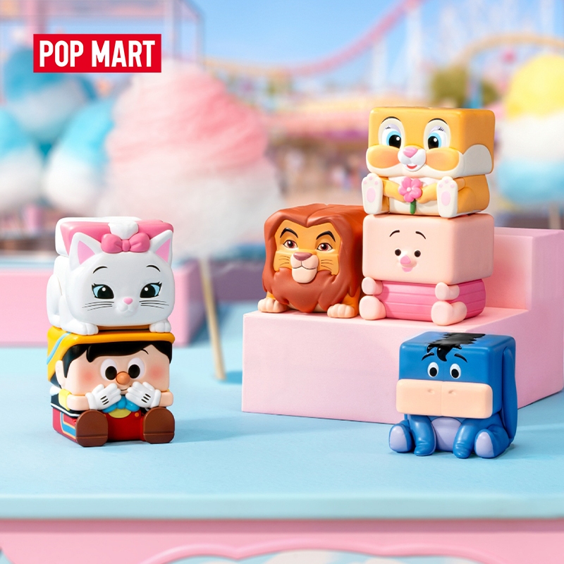 POP MART Disney Classics POP CUBE-2 Series Figures Blind Box Action ของเล่นรูปของขวัญวันเกิดของเล่นเด็ก