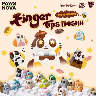 PAWSNOVA Doshii Cat กล่องสุ่มคีย์แคปแมว สำหรับคีย์บอร์ด Mech…