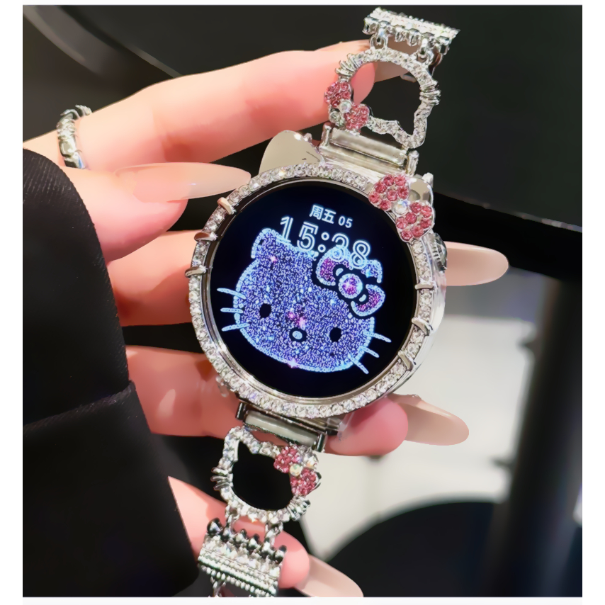 น่ารัก KT สายเพชรสําหรับ Huawei watch gt 6 สาย Huawei watch GT 5 สาย Huawei watch GT 4 Strap Huawei 