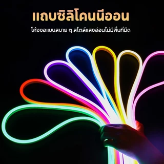 2835 220V หลอดไฟ LED นีออนสีกันน้ำ ไฟงานวัด หลอดไฟสี ตกแต่ง กันน้ำตัดง่าย กับปลั๊ก