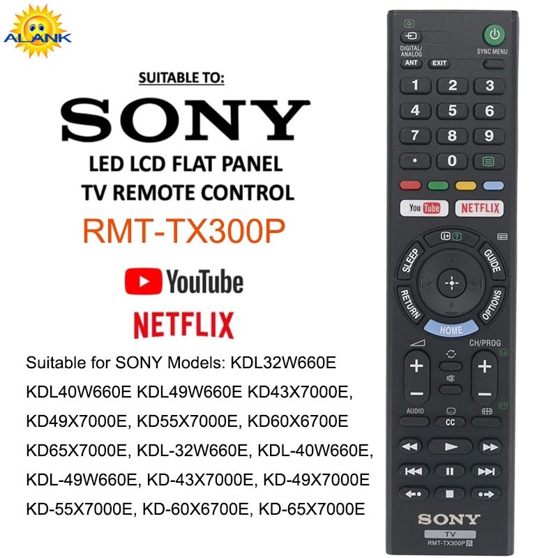 ALANK Remote รีโมททีวี SONY LCD Smart TV รีโมท RMT-TX300P
