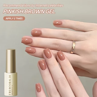 FRESCOBALDI 6ml สไตล์ใหม่สีชมพูสีน้ําตาลเจลยาทาเล็บแฟชั่นติดทนนานเหมาะสําหรับร้านทําเล็บและใช้ทุกวัน