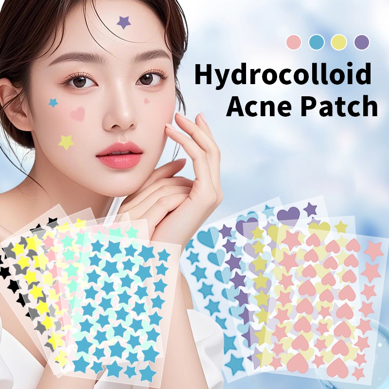 40 ชิ้น Star Pimple Patch สีสัน Hydrocolloid Heart สติ๊กเกอร์สิว Spot Zits Blemishes Cover