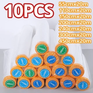 พลาสติกป้องกันฝุ่นเฟอร์นิเจอร์ 10ชิ้น ถุงคลุมเฟอร์นิเจอร์ ผ้าคลุมเตียงป้องกันฝุ่นละออง กันฝุ่นกันน้ำ