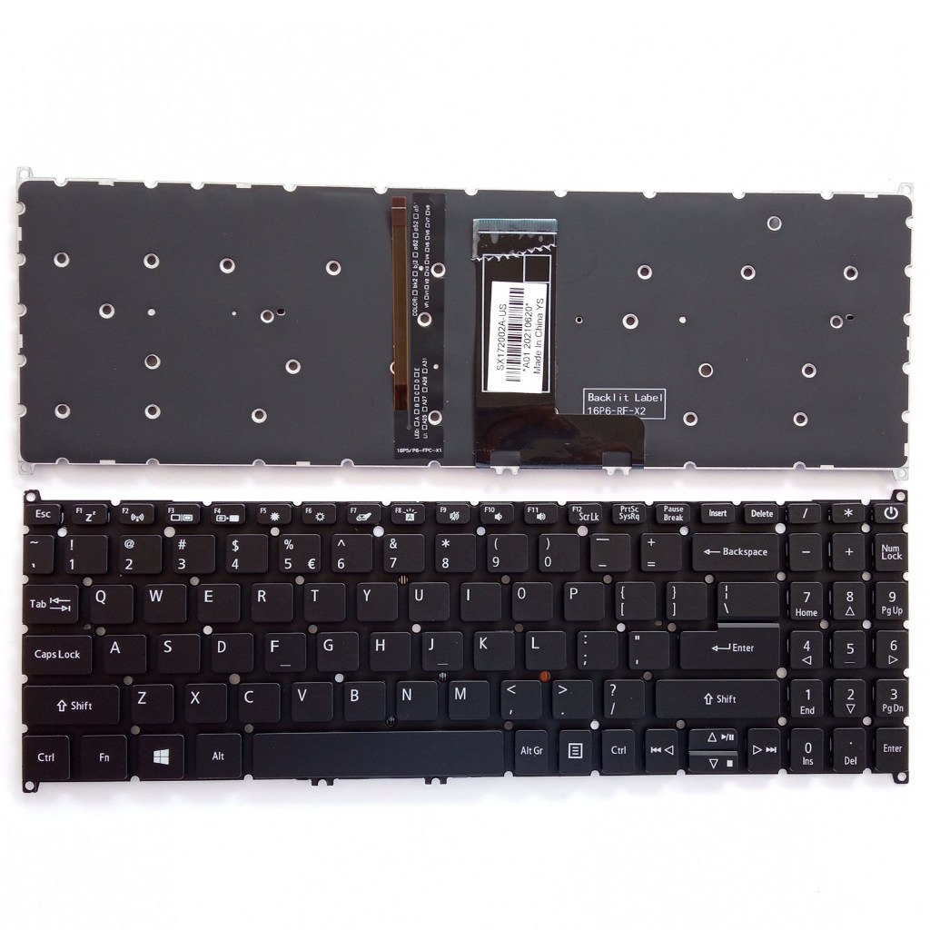 แป้นพิมพ์ใหม่สําหรับ Acer Aspire 5 A515-55 A515-56 A515-56G A515-56T N20C5 N18P5 N20C13 คีย์บอร์ด US Backlit