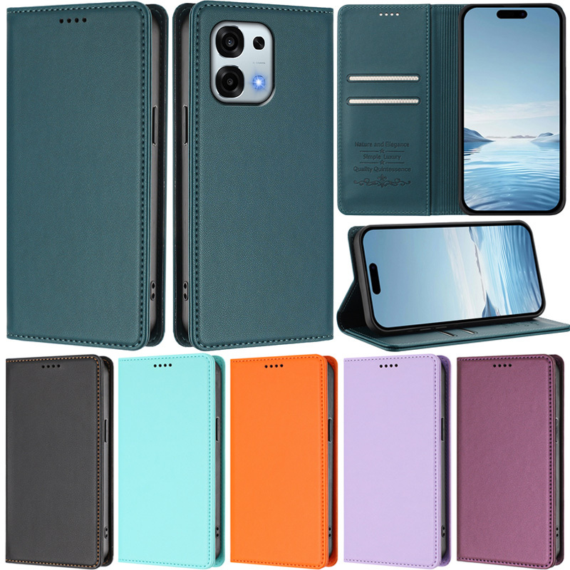 หรูหราปลอกสําหรับOppo A6 Pro 5G A6Xค้นหาX9 Pro Realme 15X Reno15 Pro Realme C85 Realme P4X 5Gกระเป๋าสตางค์บางเฉียบนุ่มPUหนังช่องใส่การ์ดผิวพลิกฝาครอบกรณี