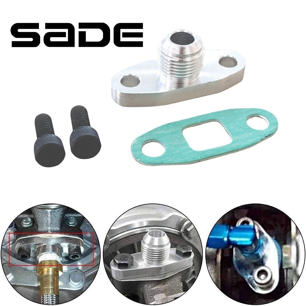 SADE ชุดอะแดปเตอร์ปะเก็นหน้าแปลนท่อระบายน้ํามันเทอร์โบ 10AN Garrett GT30 GT32 GT35 T3 T4 T60