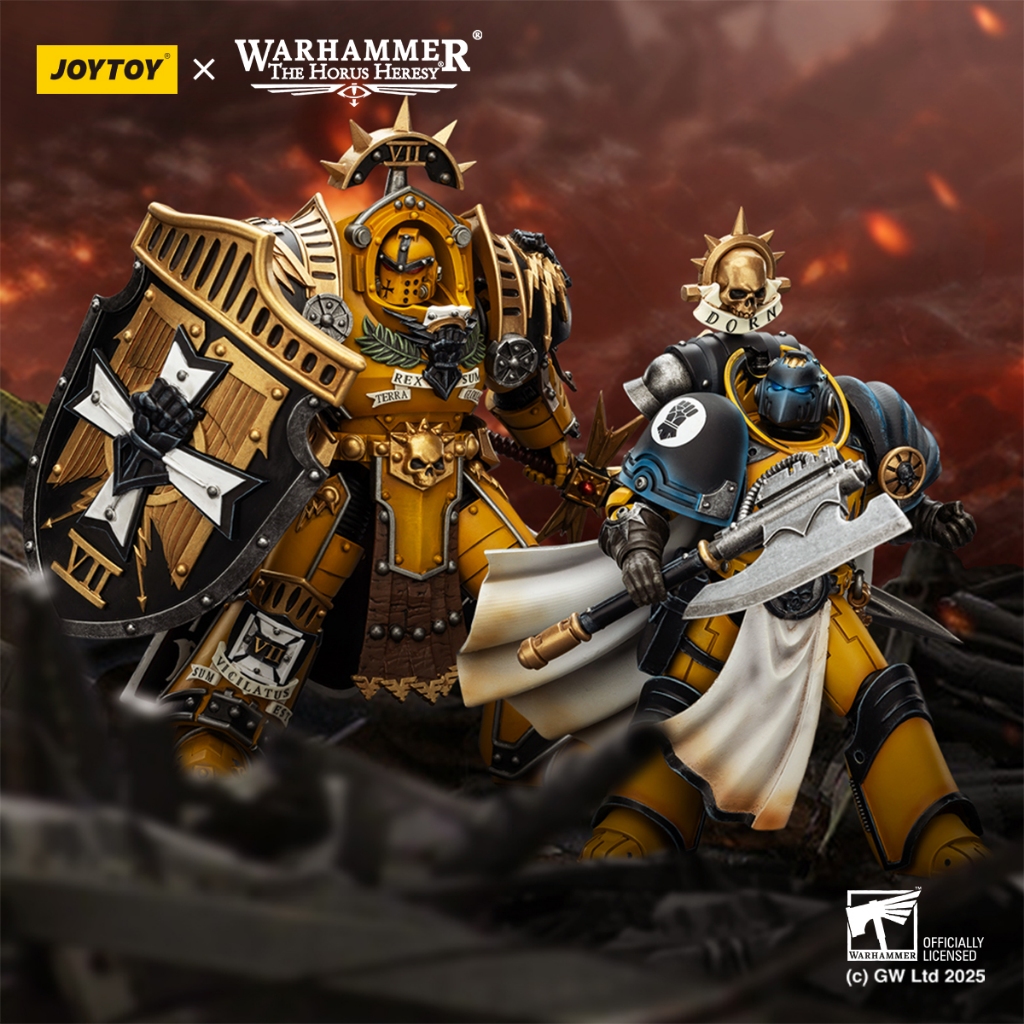 [ในสต็อก] ของเล่น JoyToy Warhammer40,000 The Horus Heresy Imperial Fists Legion Praetor ใน Tartaros Terminator Armour Librarian Consul แอ็คชั่นฟิกเกอร์ขนาด 5 นิ้ว
