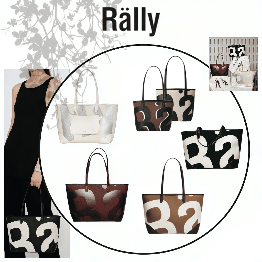 [❤️Fast Shipping] Rally x UNO City Tote Limited กระเป๋าโท้ทรงใหญ่ ลายโลโก้ Rally The Bag กระเป๋าหนังแท้ สไตล์สตรีท สําหรับผู้หญิง