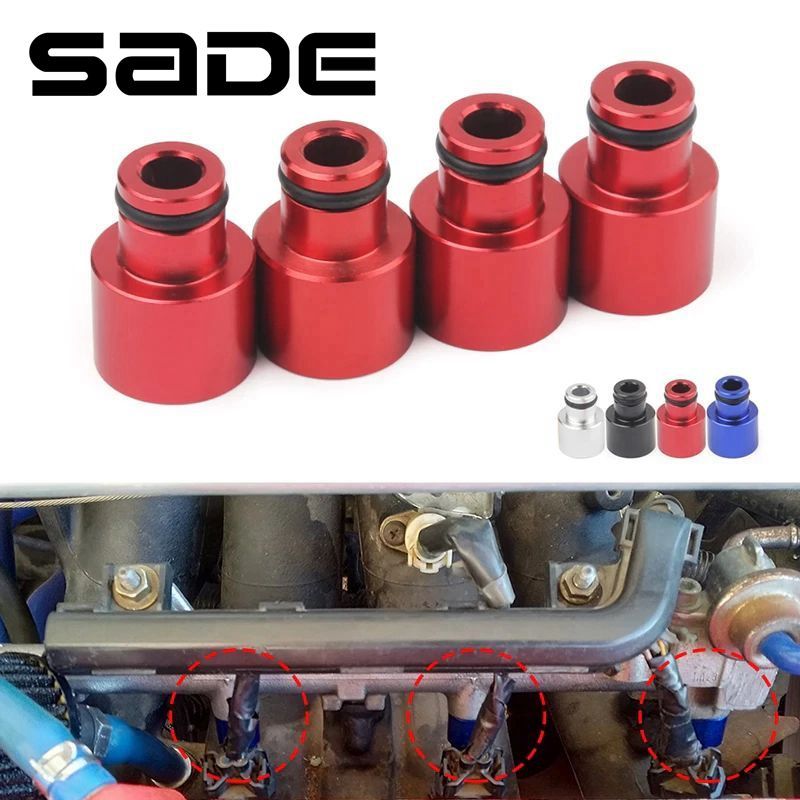 SADE อะแดปเตอร์หัวฉีดน้ํามันเชื้อเพลิง 4 ชิ้น สําหรับ Honda Civic and Acura RDX Injectors to B16 B18 D16Z D16Y Engines FP-1047